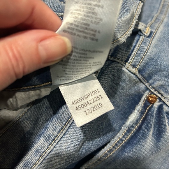 Sam Edelman The Kitten Mid Rise Skinny Ankle Women's Jeans Size 34 mild distress - Picture 11 of 16